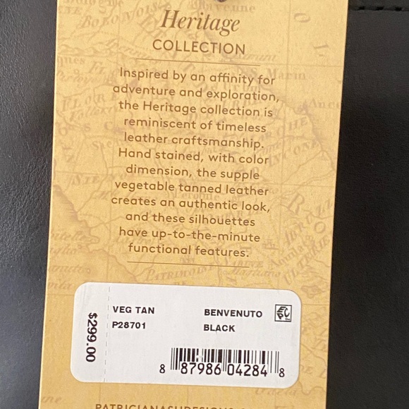 Patricia Nash~Benvenuto Tote~Heritage~ Black Leather~NWT LAST ONE - Picture 11 of 14